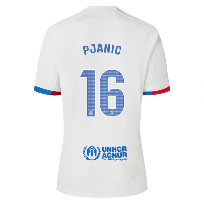 Niño Camiseta Miralem Pjanic #16 Blanco 2ª Equipación 2023/24 La Camisa Perú