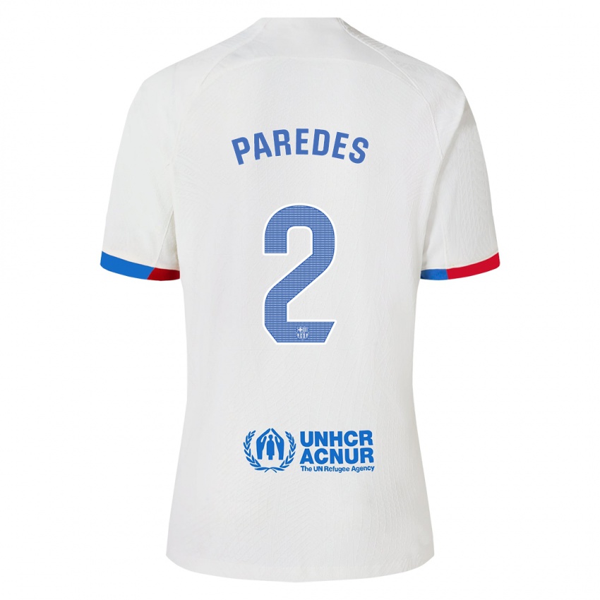 Niño Camiseta Irene Paredes #2 Blanco 2ª Equipación 2023/24 La Camisa Perú