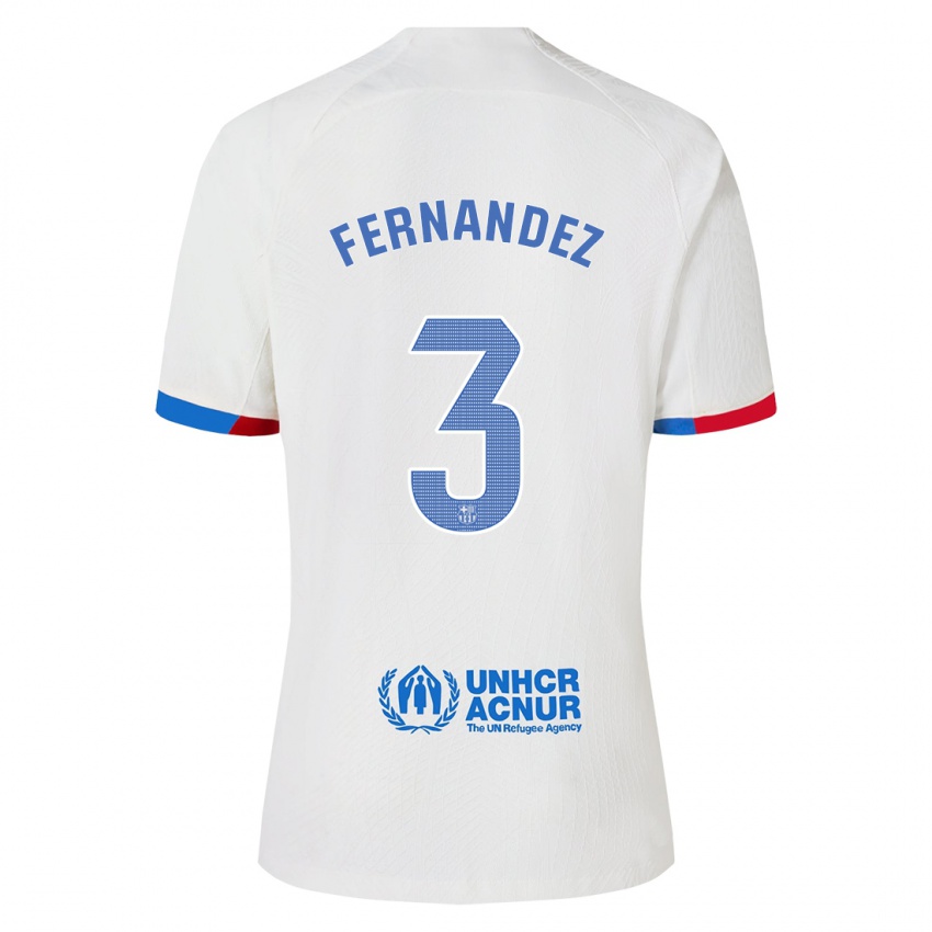 Niño Camiseta Jana Fernandez #3 Blanco 2ª Equipación 2023/24 La Camisa Perú