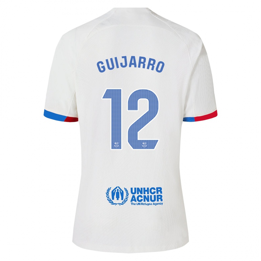 Niño Camiseta Patricia Guijarro #12 Blanco 2ª Equipación 2023/24 La Camisa Perú