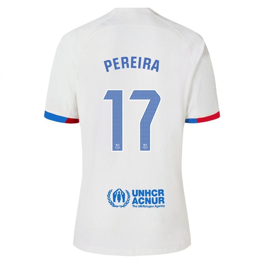 Niño Camiseta Andrea Pereira #17 Blanco 2ª Equipación 2023/24 La Camisa Perú