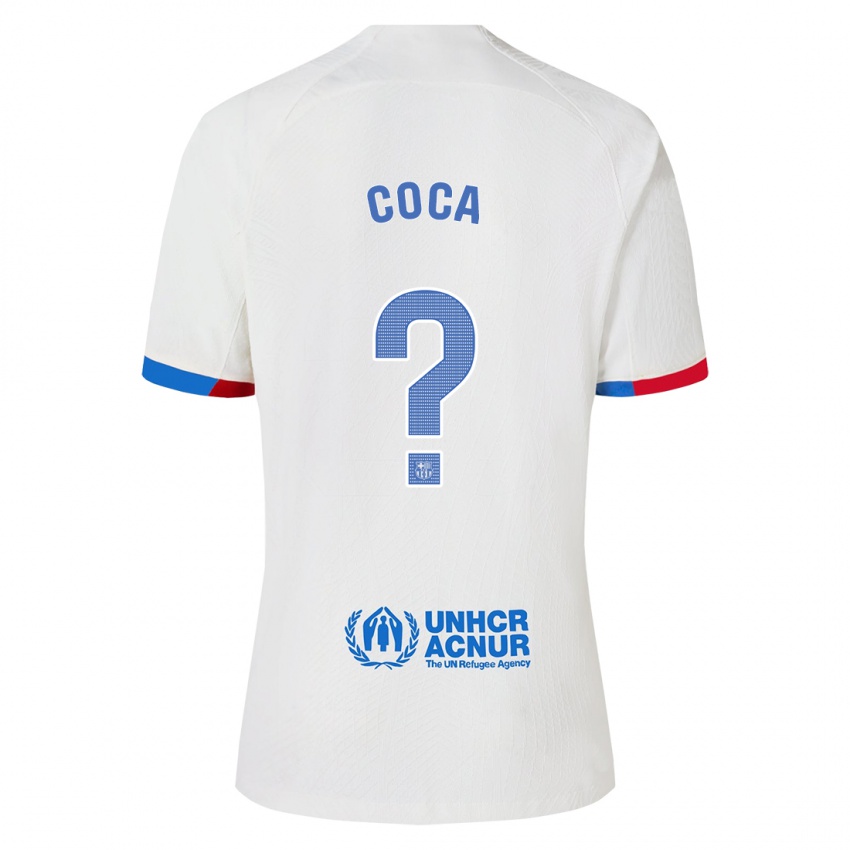 Niño Camiseta Jordi Coca #0 Blanco 2ª Equipación 2023/24 La Camisa Perú