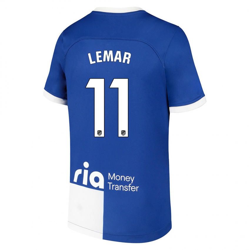 Niño Camiseta Thomas Lemar #11 Azul Blanco 2ª Equipación 2023/24 La Camisa Perú