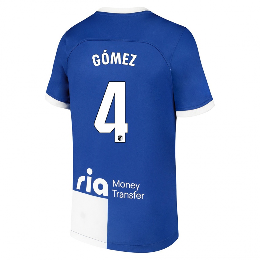 Niño Camiseta Mariano Gómez #4 Azul Blanco 2ª Equipación 2023/24 La Camisa Perú