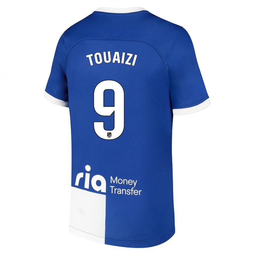 Niño Camiseta Nabil Touaizi #9 Azul Blanco 2ª Equipación 2023/24 La Camisa Perú