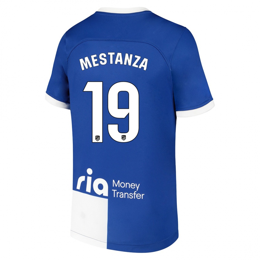 Niño Camiseta Alejandro Mestanza #19 Azul Blanco 2ª Equipación 2023/24 La Camisa Perú