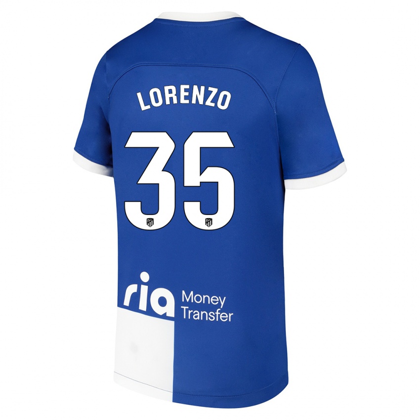 Niño Camiseta Diego Lorenzo #35 Azul Blanco 2ª Equipación 2023/24 La Camisa Perú