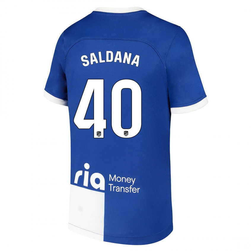 Niño Camiseta Jose Saldana #40 Azul Blanco 2ª Equipación 2023/24 La Camisa Perú