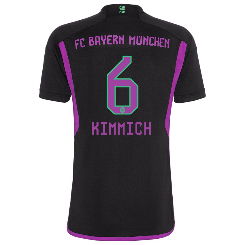 Niño Camiseta Joshua Kimmich #6 Negro 2ª Equipación 2023/24 La Camisa Perú