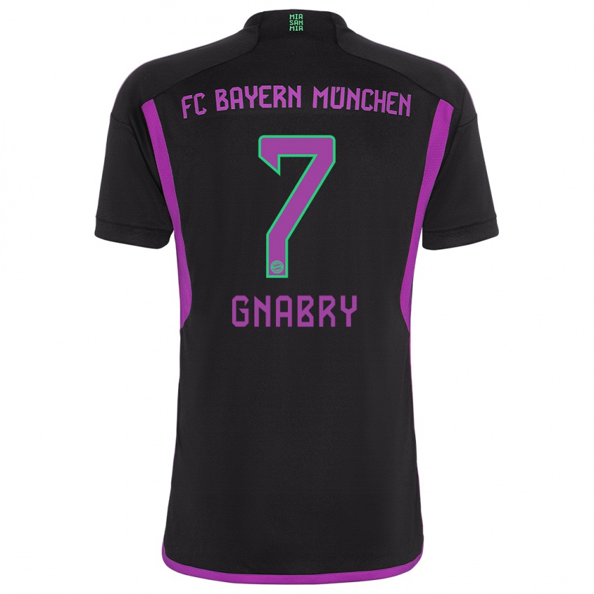 Niño Camiseta Serge Gnabry #7 Negro 2ª Equipación 2023/24 La Camisa Perú