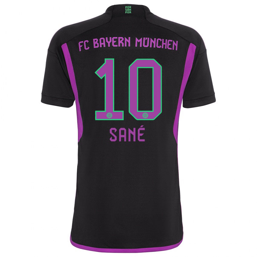 Niño Camiseta Leroy Sane #10 Negro 2ª Equipación 2023/24 La Camisa Perú