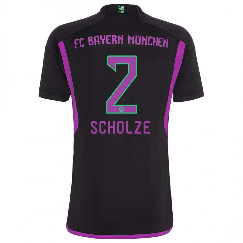 Niño Camiseta Max Scholze #2 Negro 2ª Equipación 2023/24 La Camisa Perú