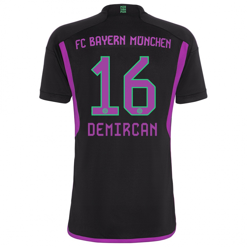 Niño Camiseta Emirhan Demircan #16 Negro 2ª Equipación 2023/24 La Camisa Perú