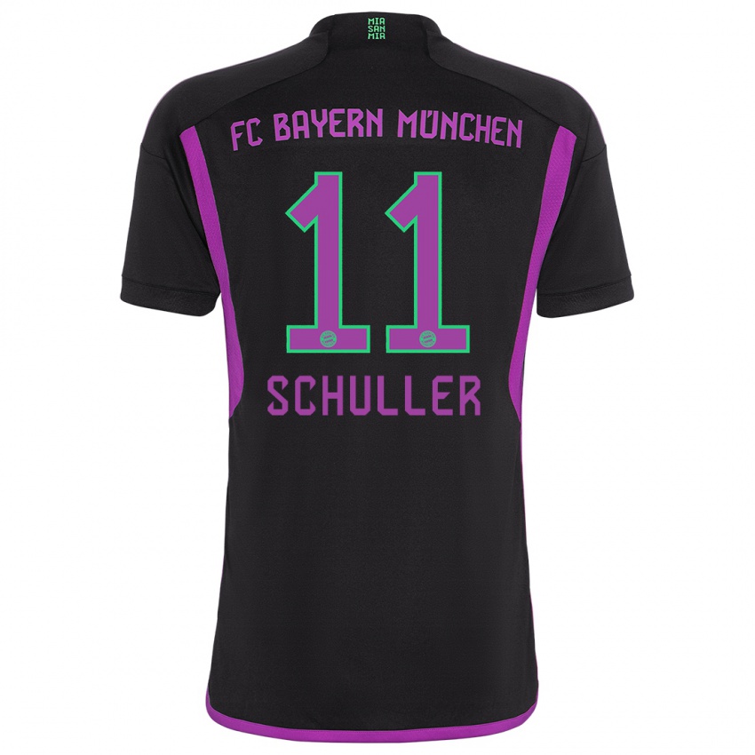 Niño Camiseta Lea Schuller #11 Negro 2ª Equipación 2023/24 La Camisa Perú