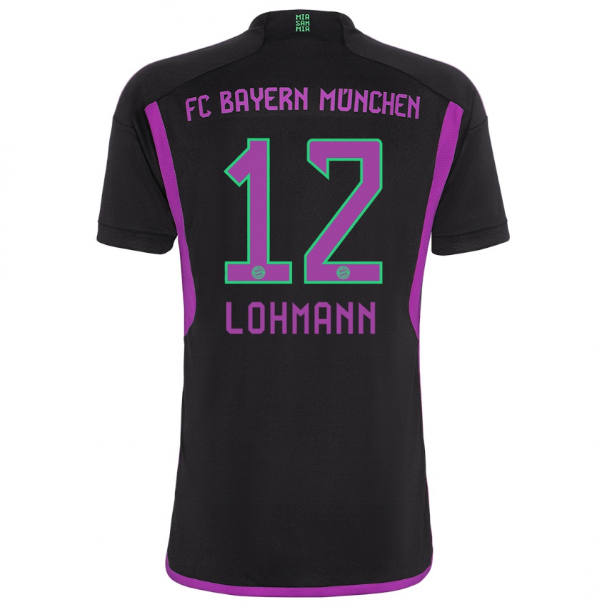 Niño Camiseta Sydney Lohmann #12 Negro 2ª Equipación 2023/24 La Camisa Perú