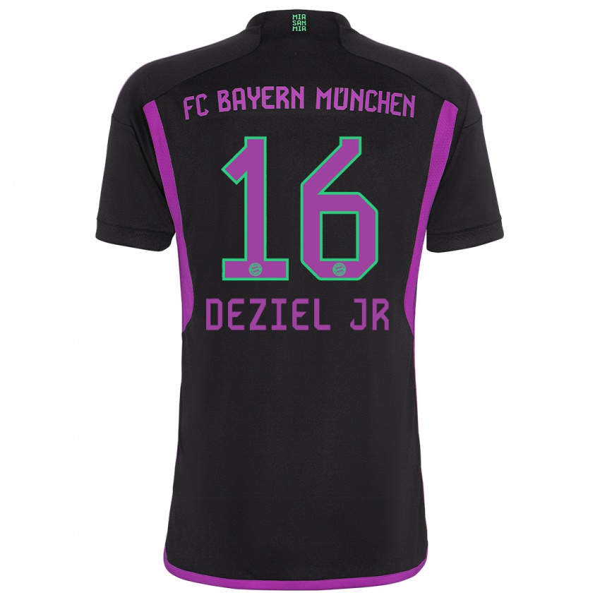 Niño Camiseta Robert Deziel Jr #16 Negro 2ª Equipación 2023/24 La Camisa Perú