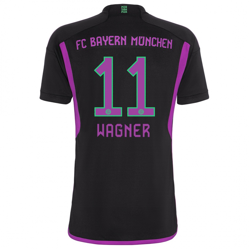 Niño Camiseta Ricardo Wagner #11 Negro 2ª Equipación 2023/24 La Camisa Perú