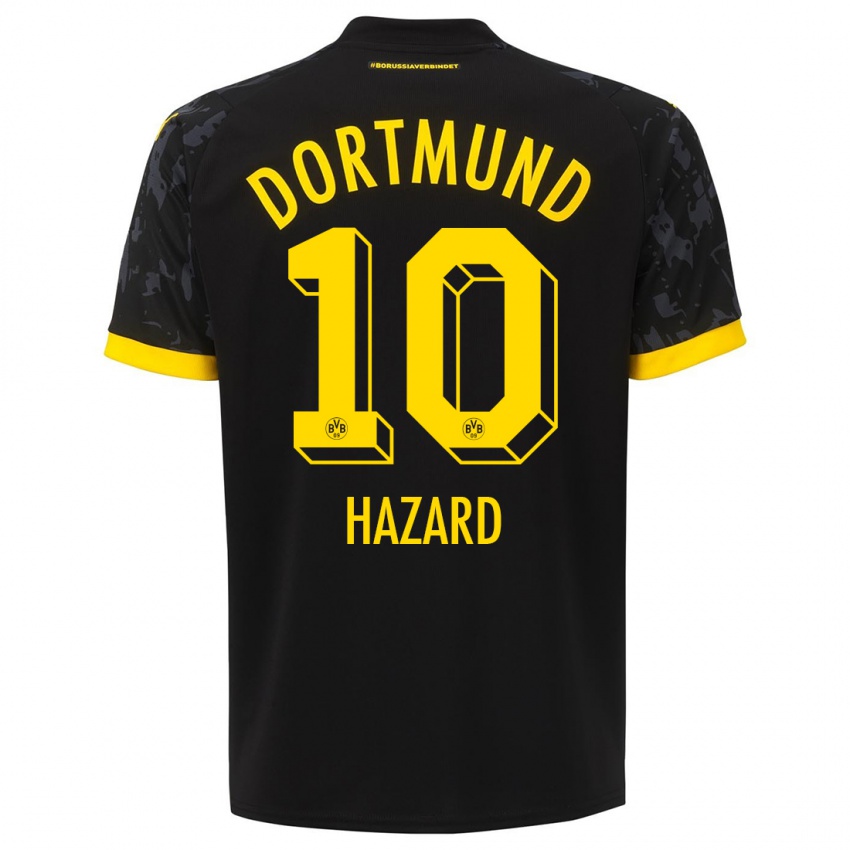 Niño Camiseta Thorgan Hazard #10 Negro 2ª Equipación 2023/24 La Camisa Perú