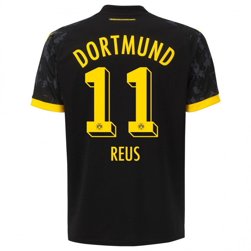 Niño Camiseta Marco Reus #11 Negro 2ª Equipación 2023/24 La Camisa Perú