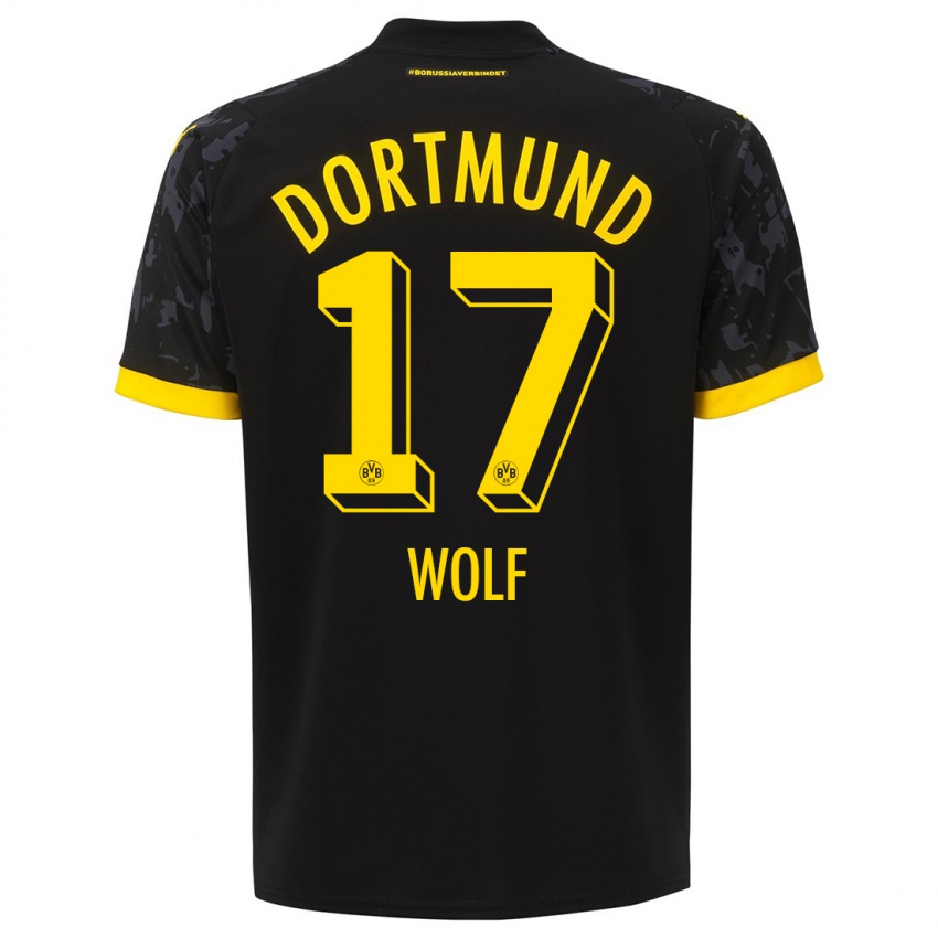 Niño Camiseta Marius Wolf #17 Negro 2ª Equipación 2023/24 La Camisa Perú