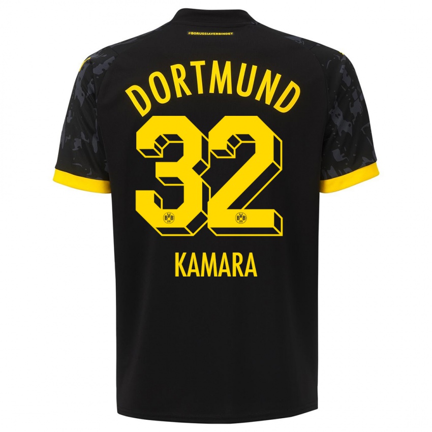 Niño Camiseta Abdoulaye Kamara #32 Negro 2ª Equipación 2023/24 La Camisa Perú