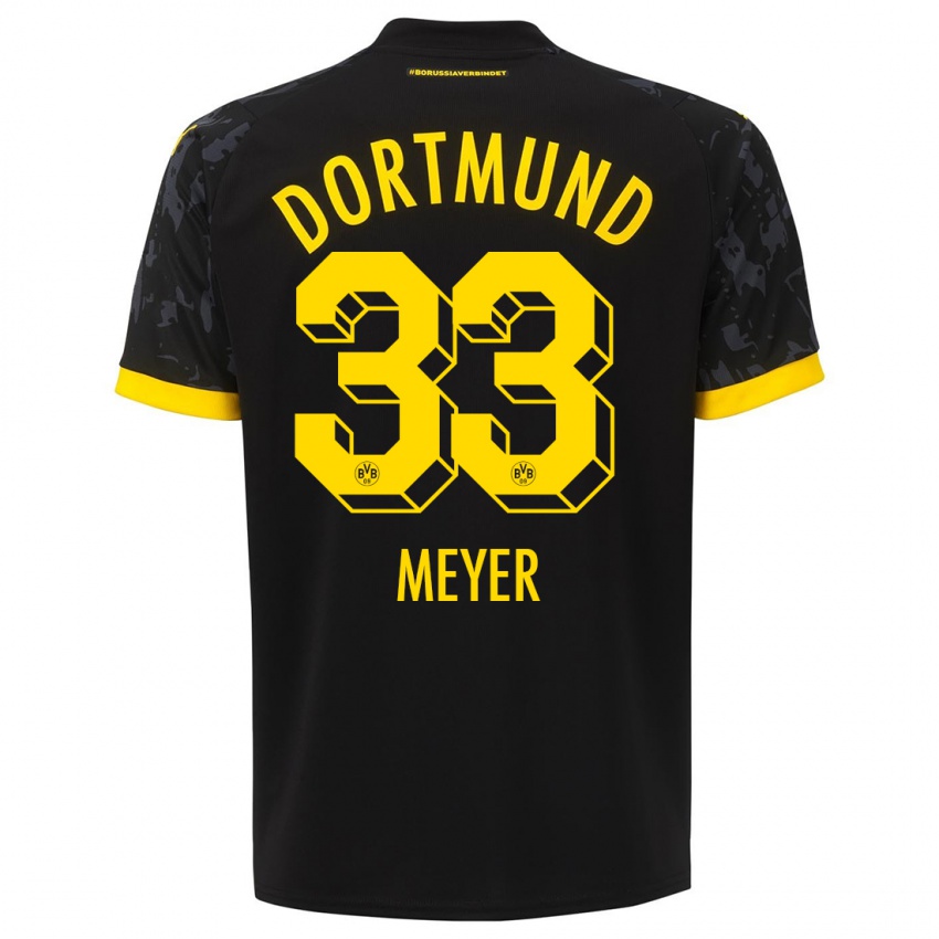 Niño Camiseta Alexander Meyer #33 Negro 2ª Equipación 2023/24 La Camisa Perú