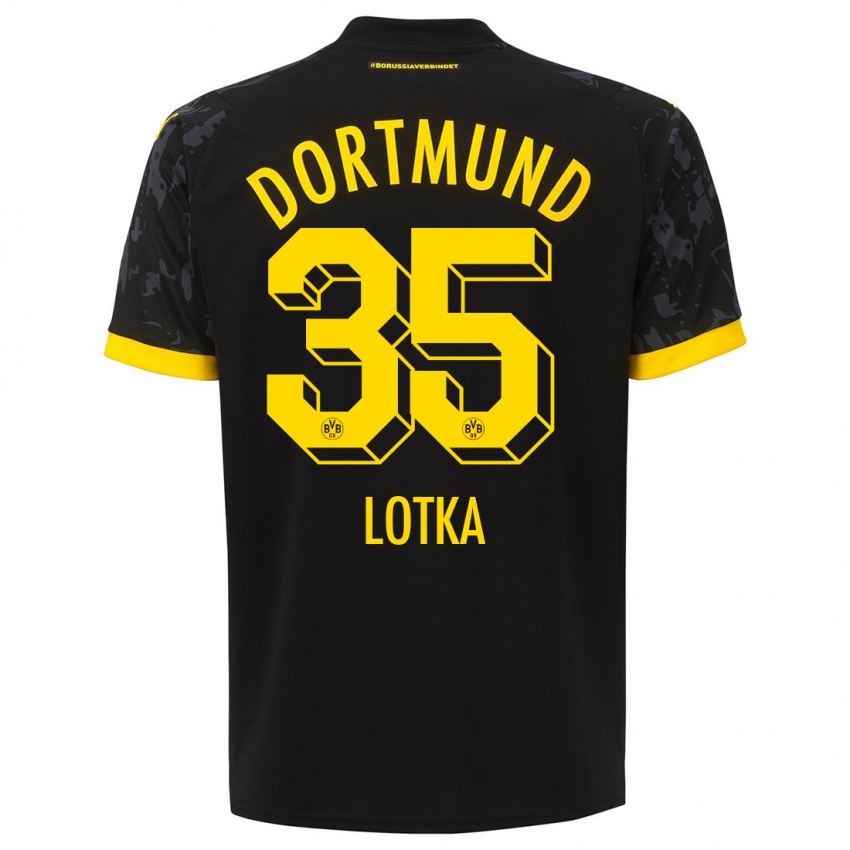 Niño Camiseta Marcel Lotka #35 Negro 2ª Equipación 2023/24 La Camisa Perú