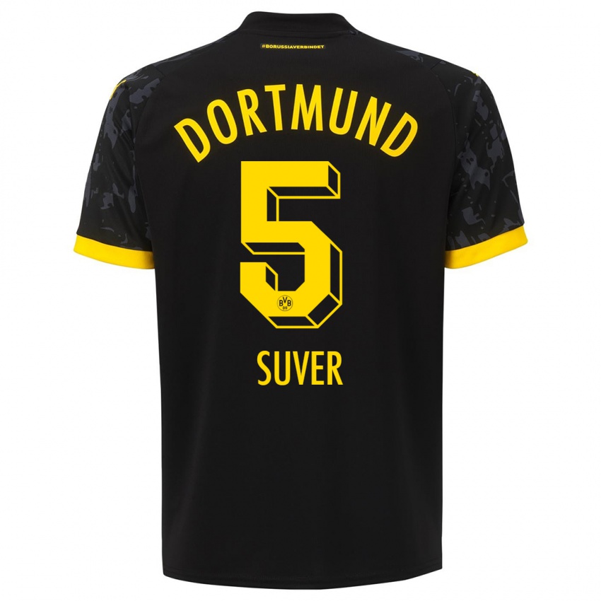 Niño Camiseta Mario Suver #5 Negro 2ª Equipación 2023/24 La Camisa Perú