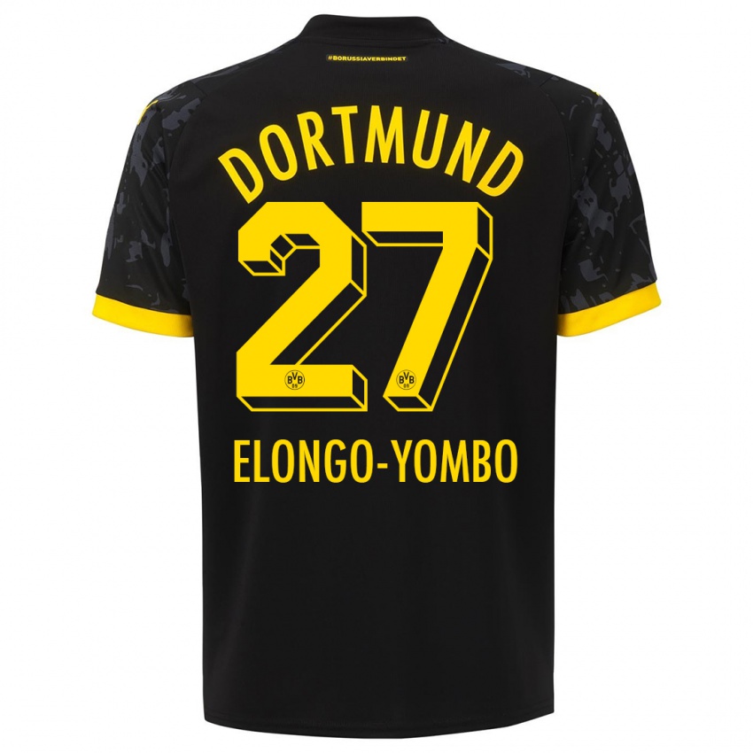 Niño Camiseta Rodney Elongo-Yombo #27 Negro 2ª Equipación 2023/24 La Camisa Perú