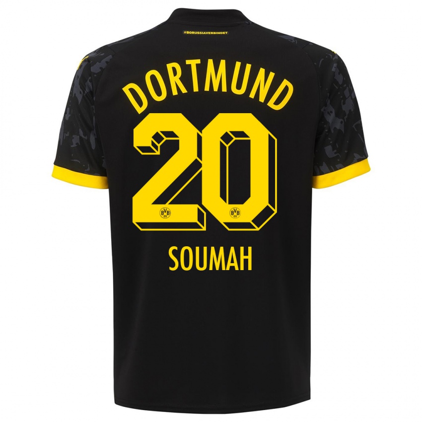 Niño Camiseta Moussa Soumah #20 Negro 2ª Equipación 2023/24 La Camisa Perú