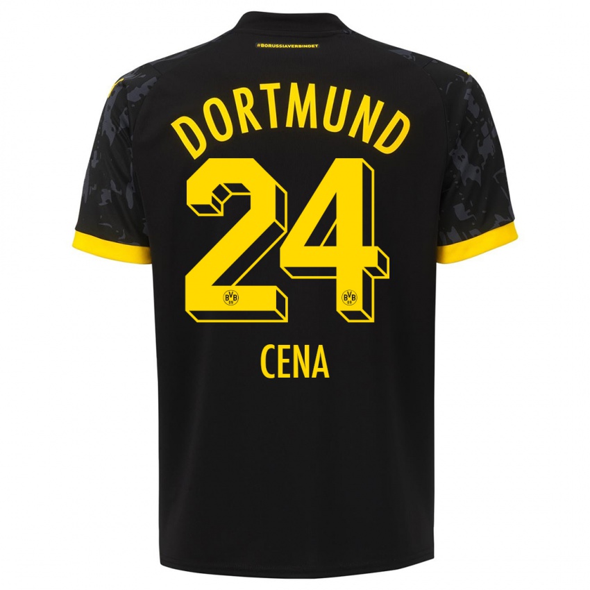 Niño Camiseta Valon Cena #24 Negro 2ª Equipación 2023/24 La Camisa Perú