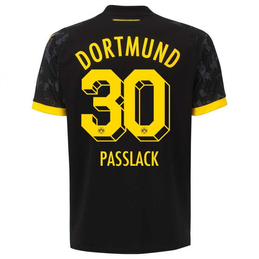 Niño Camiseta Felix Passlack #30 Negro 2ª Equipación 2023/24 La Camisa Perú