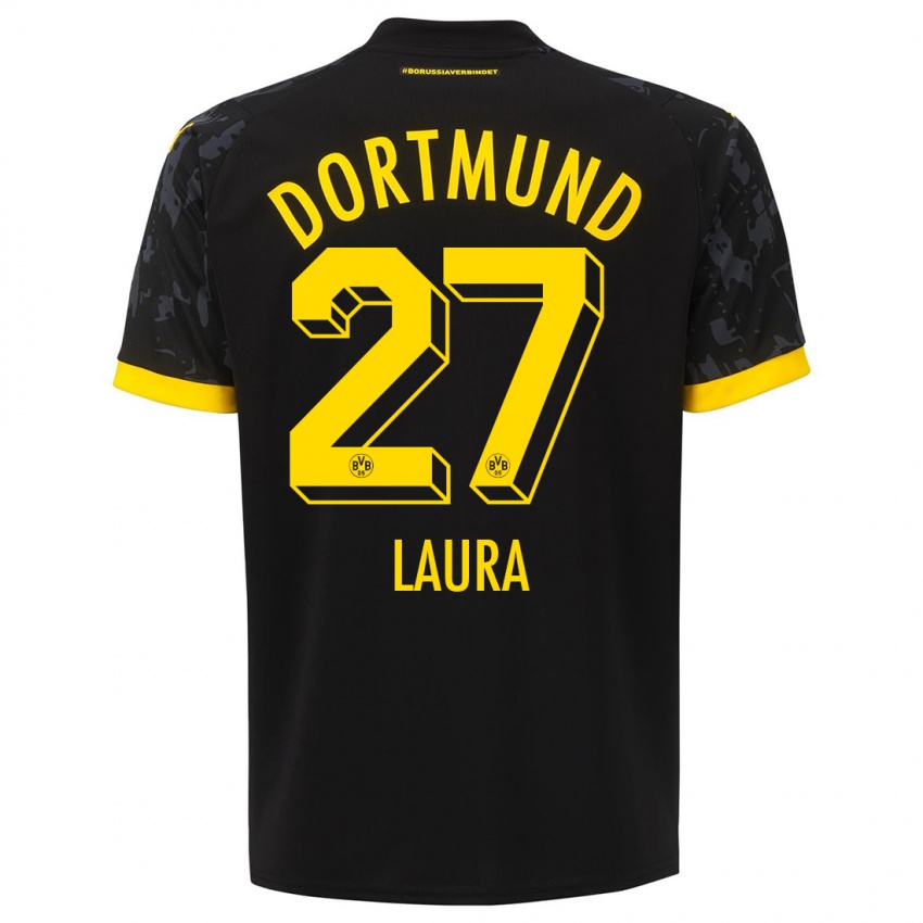 Niño Camiseta Van Der Heijden Laura #27 Negro 2ª Equipación 2023/24 La Camisa Perú