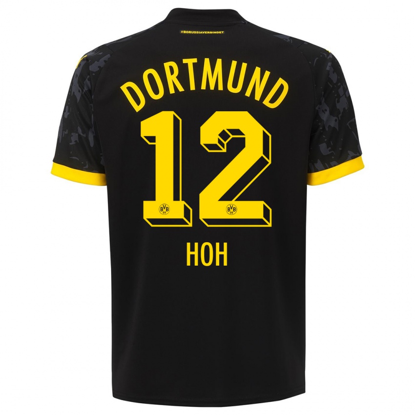 Niño Camiseta Hendrik Hoh #12 Negro 2ª Equipación 2023/24 La Camisa Perú