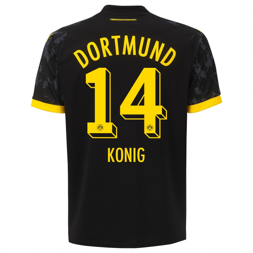 Niño Camiseta Raul Konig #14 Negro 2ª Equipación 2023/24 La Camisa Perú