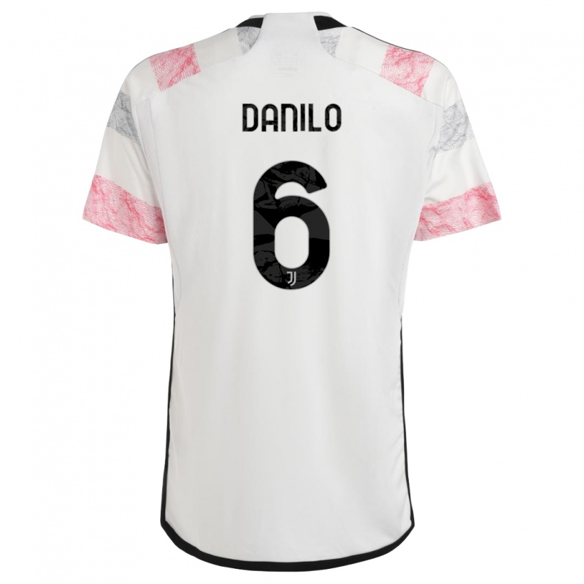 Niño Camiseta Danilo #6 Blanco Rosa 2ª Equipación 2023/24 La Camisa Perú