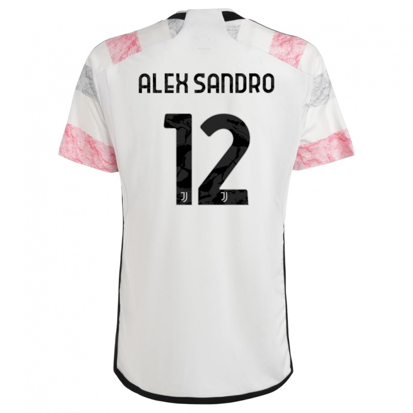 Niño Camiseta Alex Sandro #12 Blanco Rosa 2ª Equipación 2023/24 La Camisa Perú