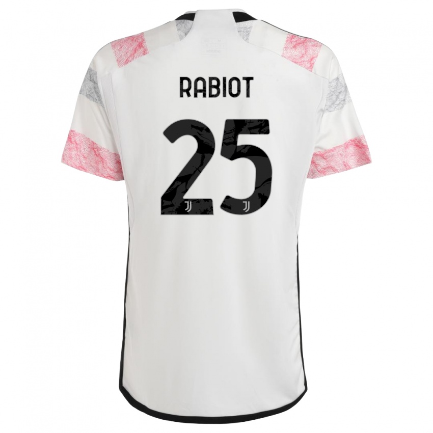 Niño Camiseta Adrien Rabiot #25 Blanco Rosa 2ª Equipación 2023/24 La Camisa Perú