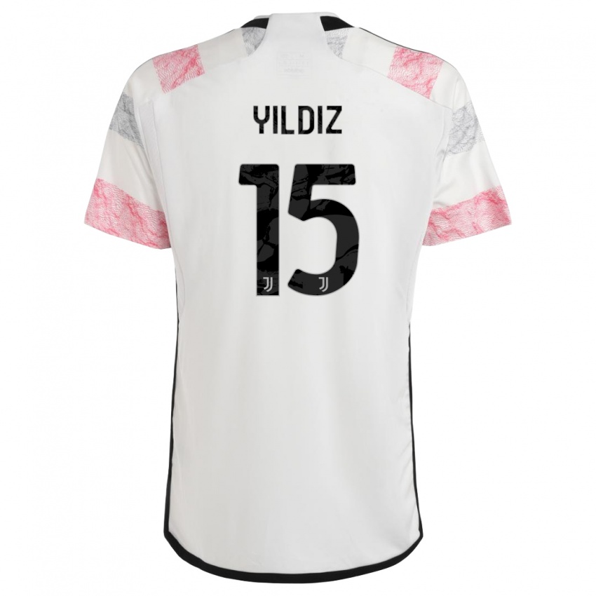 Niño Camiseta Kenan Yildiz #0 Blanco Rosa 2ª Equipación 2023/24 La Camisa Perú