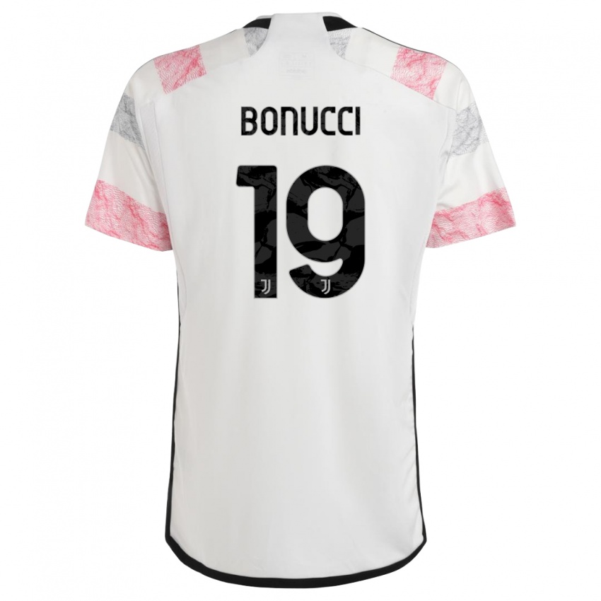 Niño Camiseta Leonardo Bonucci #19 Blanco Rosa 2ª Equipación 2023/24 La Camisa Perú