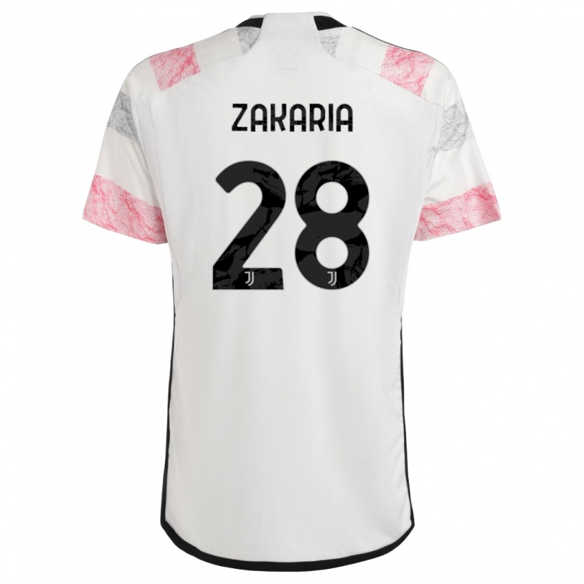 Niño Camiseta Denis Zakaria #28 Blanco Rosa 2ª Equipación 2023/24 La Camisa Perú