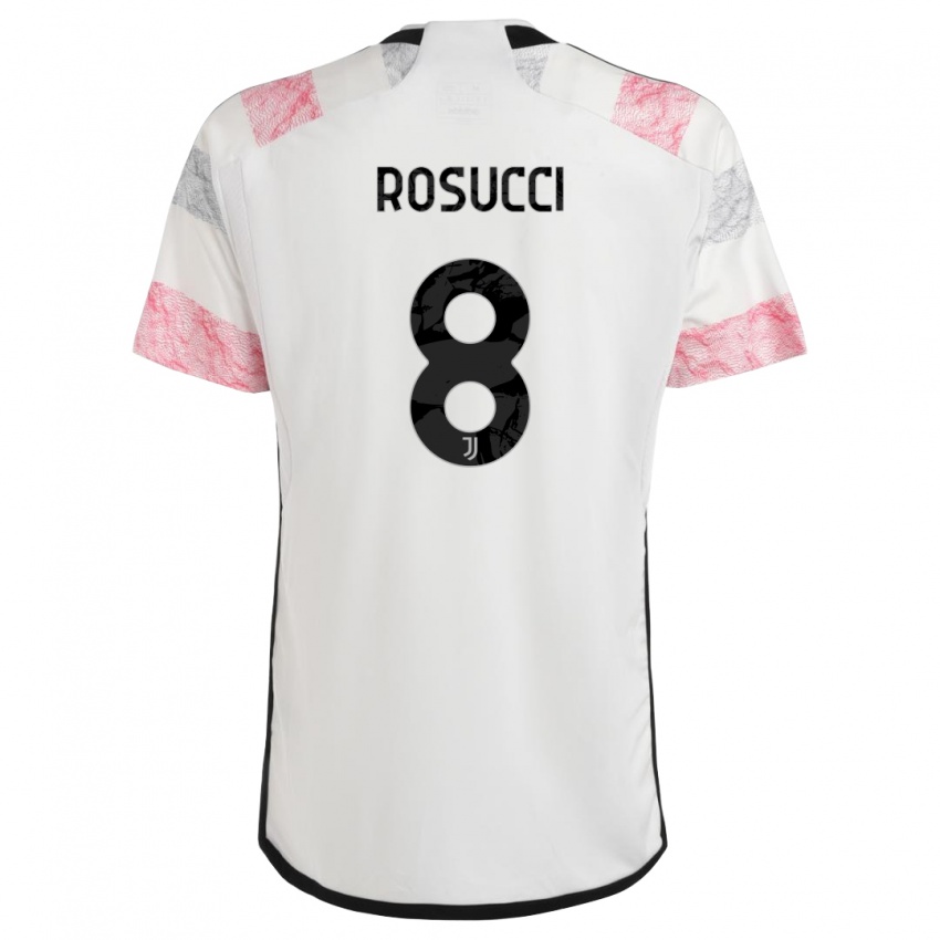 Niño Camiseta Martina Rosucci #8 Blanco Rosa 2ª Equipación 2023/24 La Camisa Perú