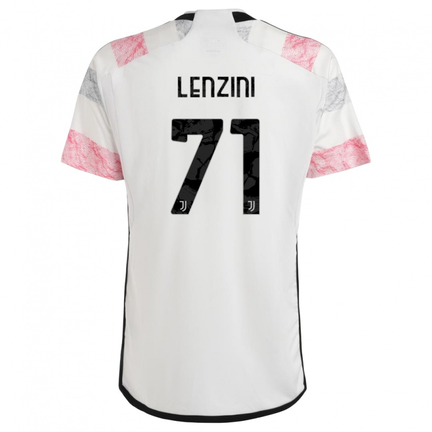 Niño Camiseta Martina Lenzini #71 Blanco Rosa 2ª Equipación 2023/24 La Camisa Perú