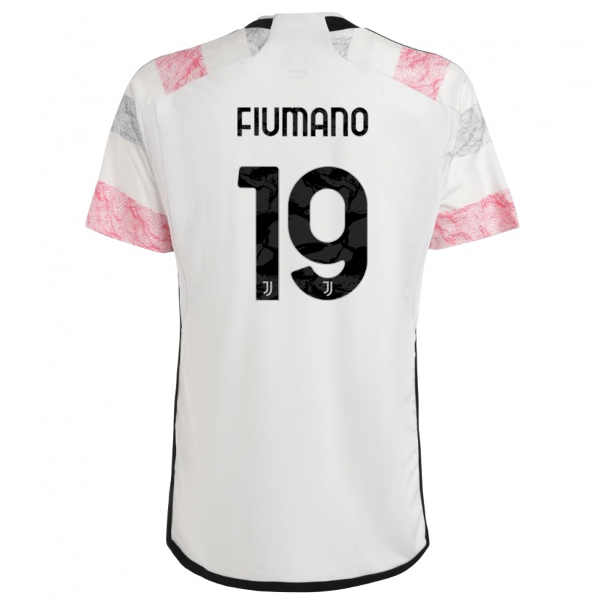 Niño Camiseta Filippo Fiumano #19 Blanco Rosa 2ª Equipación 2023/24 La Camisa Perú