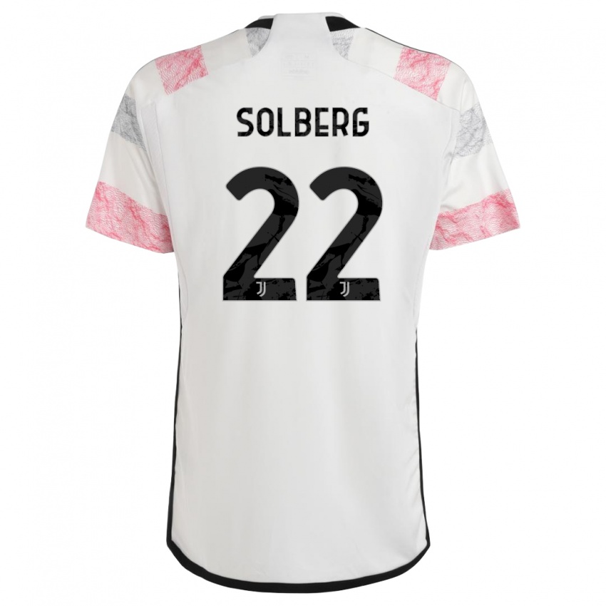 Niño Camiseta Elias Solberg #22 Blanco Rosa 2ª Equipación 2023/24 La Camisa Perú