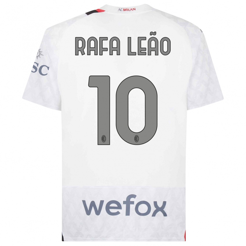 Niño Camiseta Rafael Leao #10 Blanco 2ª Equipación 2023/24 La Camisa Perú