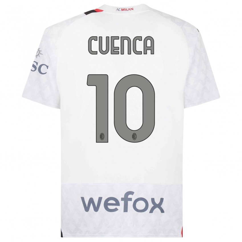 Niño Camiseta Hugo Cuenca #10 Blanco 2ª Equipación 2023/24 La Camisa Perú