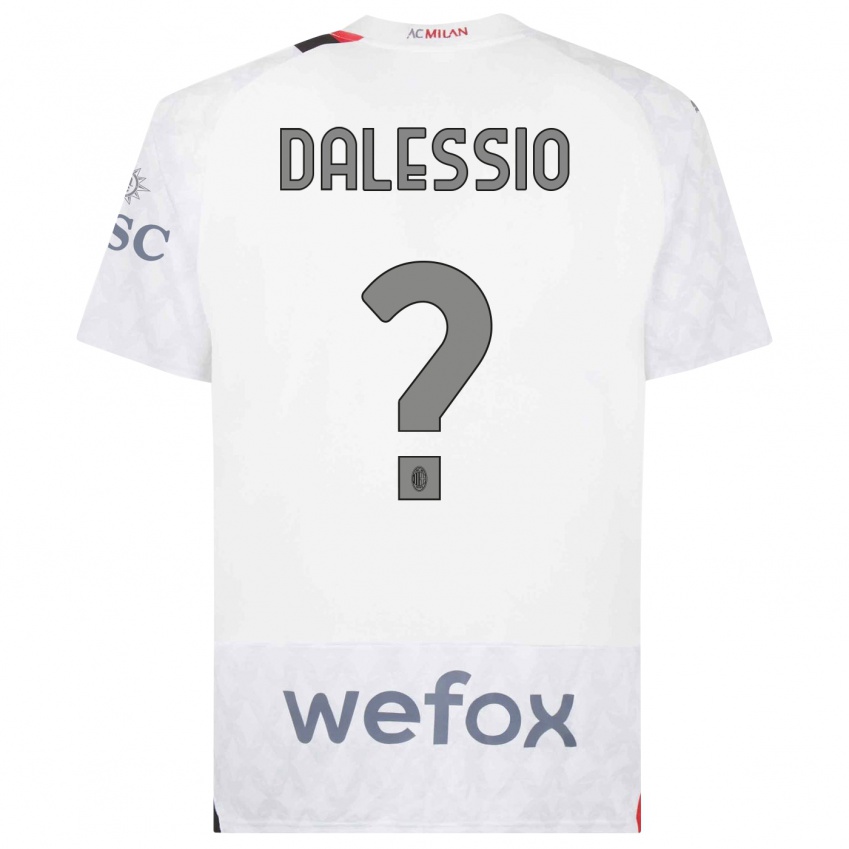 Niño Camiseta Leonardo Dalessio #0 Blanco 2ª Equipación 2023/24 La Camisa Perú