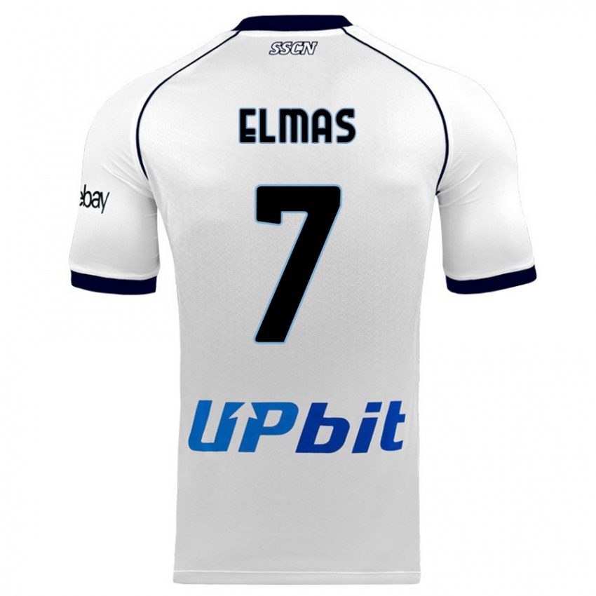 Niño Camiseta Eljif Elmas #7 Blanco 2ª Equipación 2023/24 La Camisa Perú