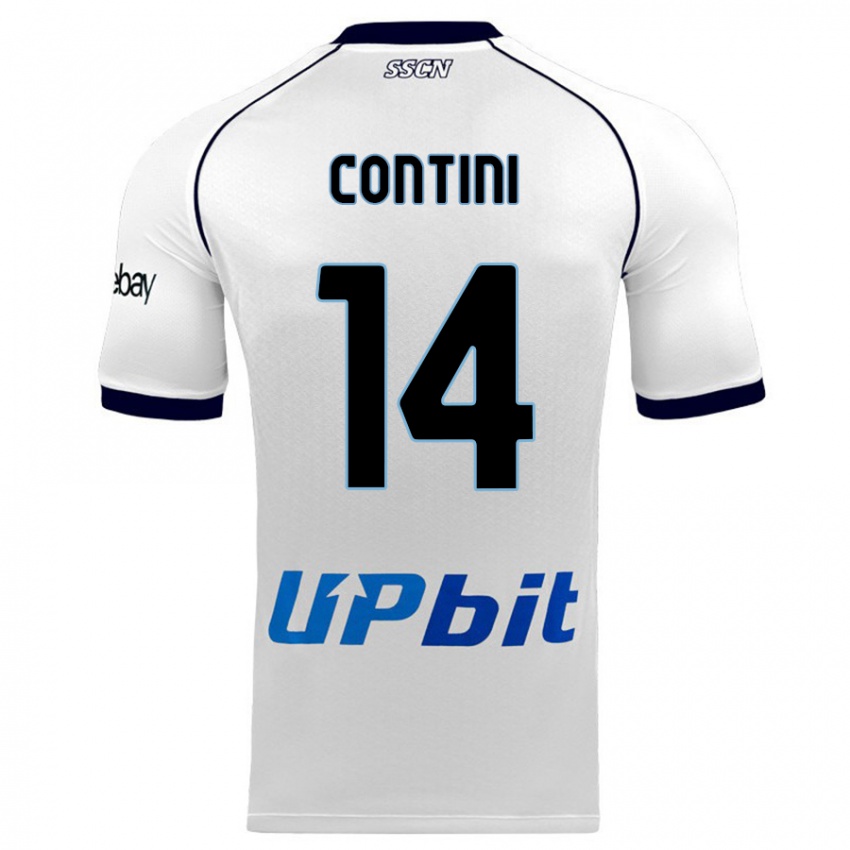 Niño Camiseta Nikita Contini #14 Blanco 2ª Equipación 2023/24 La Camisa Perú